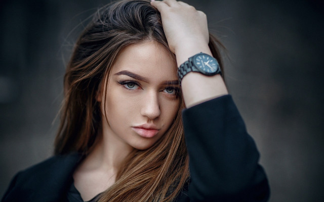 Elina karimova portrait blurry photorealistic free wallpaper - medium preview image