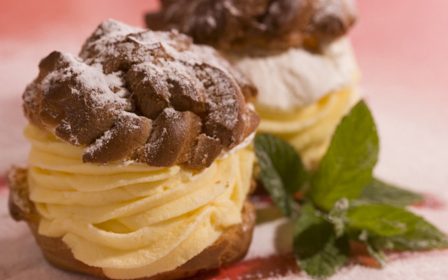 Pastries mint plate rococo pastel free wallpaper - medium preview image