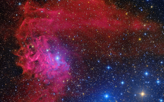 Star cluster bright red blue free wallpaper - medium preview image
