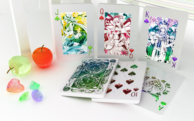 Cards table apple cup fruit free wallpaper - medium preview image