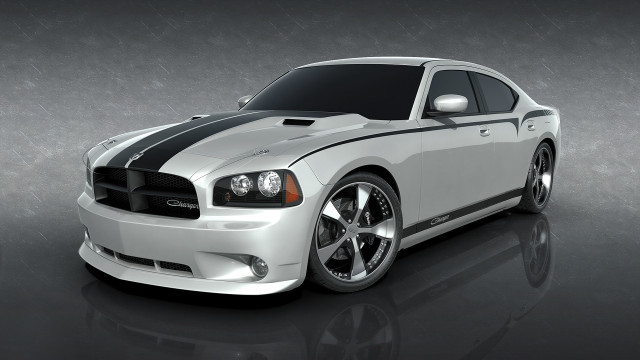 White black car reflection matte free wallpaper - medium preview image
