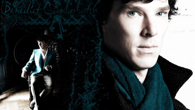 Man blue jacket scarf wall free wallpaper - medium preview image