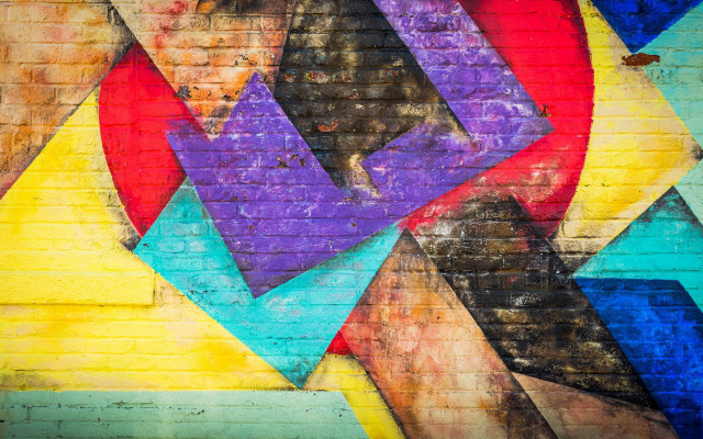 Colorful wall cubist portrait abstract free wallpaper - medium preview image