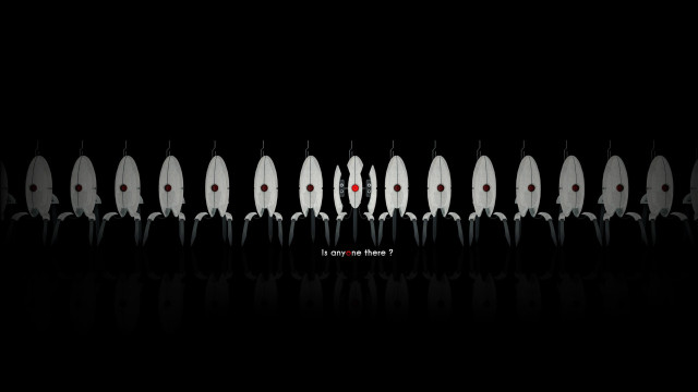 White red objects row black free wallpaper - medium preview image