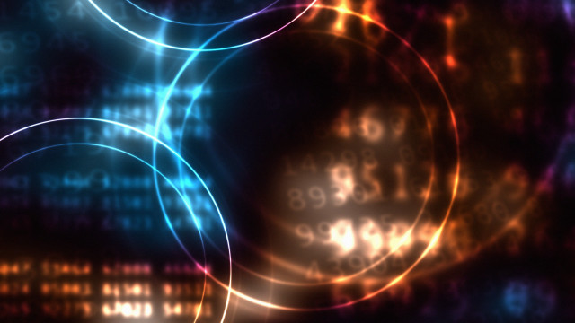 Circles numbers background glow bokeh free wallpaper - medium preview image