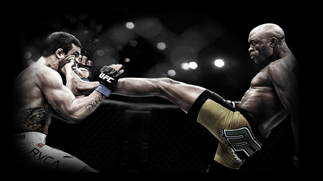 Cage fight two men bald free wallpaper - medium preview image