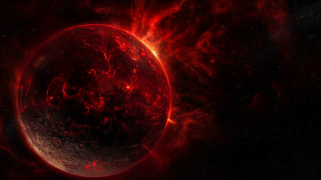Red planet star fire moon free wallpaper - medium preview image