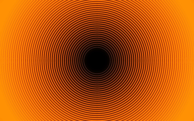 Orange black center circular opart free wallpaper - medium preview image