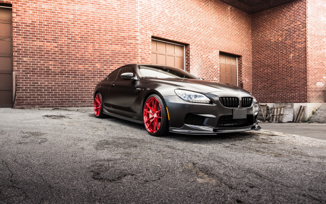 Black car brick building red free wallpaper - medium preview image