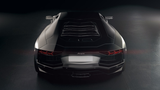 Black sports car dark room #20 free wallpaper for desktop - medium preview image