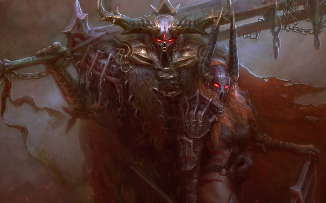Demonic demon horns sword dark free wallpaper - medium preview image