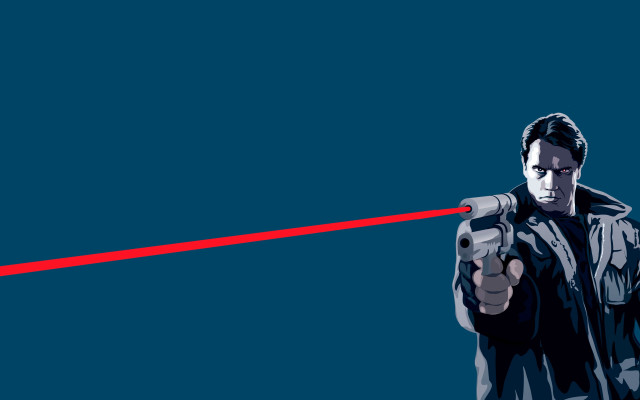 Man gun red laser blade free wallpaper - medium preview image
