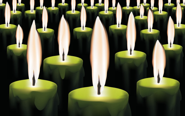 Candles green white symbolism digital free wallpaper - medium preview image