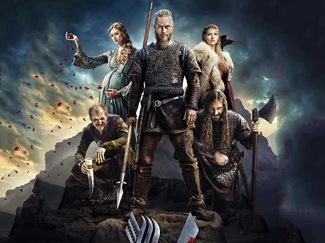 Mountain group people swords knives free wallpaper - medium preview image