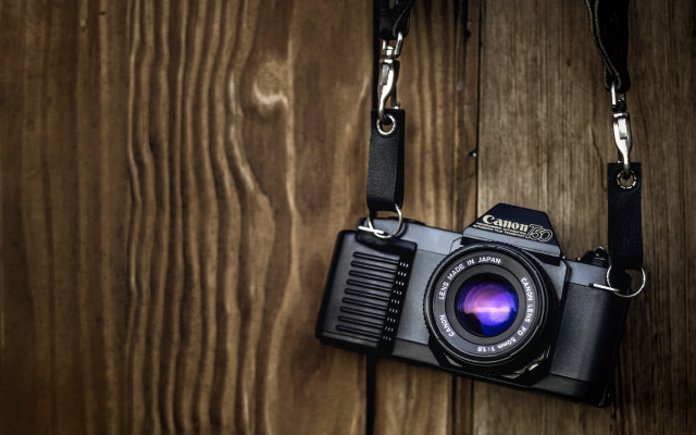Camera wooden wall macro photorealism free wallpaper - medium preview image
