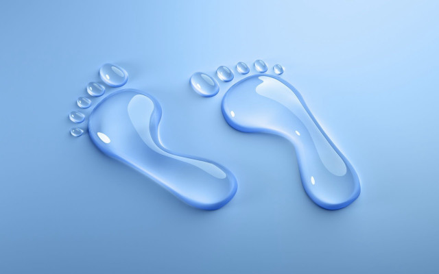 Footprints water bubbles ambient occlusion free wallpaper - medium preview image