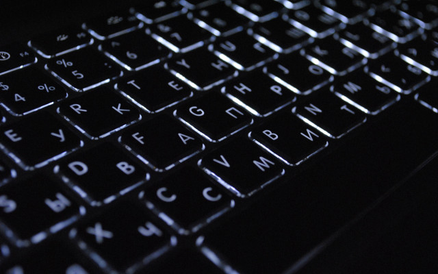 Keyboard black background white letters free wallpaper - medium preview image