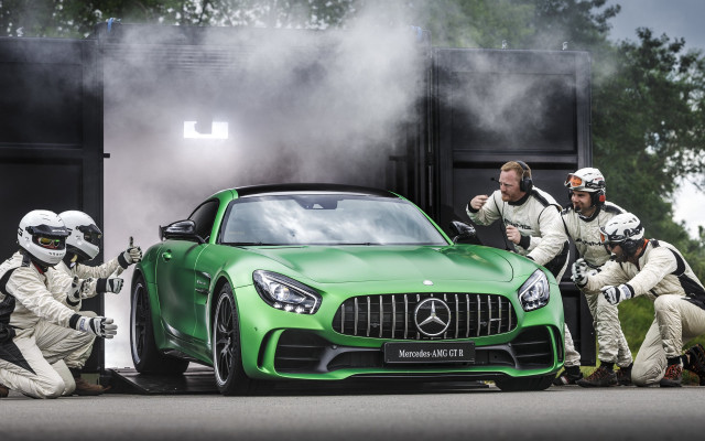 White suits green car smoke free wallpaper - medium preview image