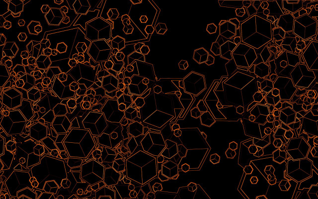 Black orange generative art fence free wallpaper - medium preview image