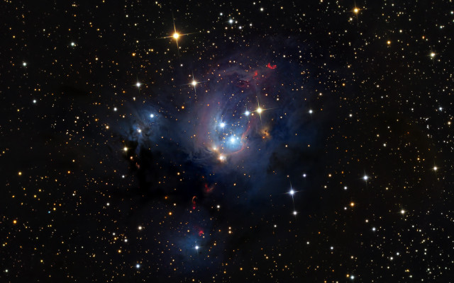 Large star cluster blue red #3 free wallpaper - medium preview image