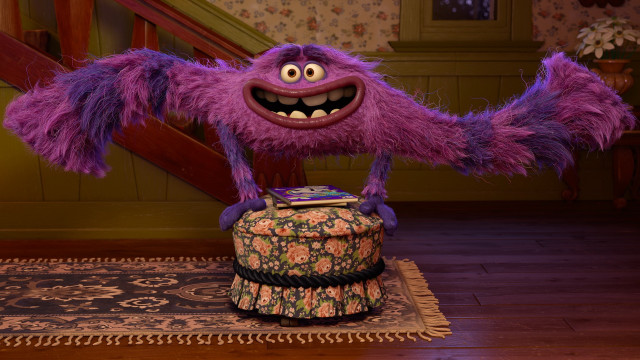 Purple monster smile stool room free wallpaper - medium preview image
