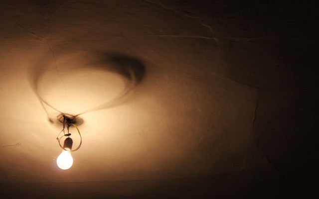 Lit bulb shadow moon split free wallpaper - medium preview image