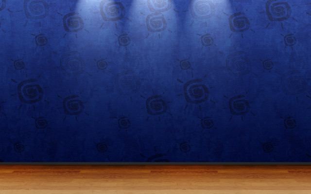 Blue wall spotlights wooden floor free wallpaper - medium preview image