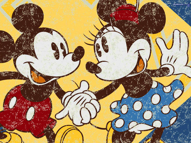 Cartoon couple dancing yellow background free wallpaper - medium preview image