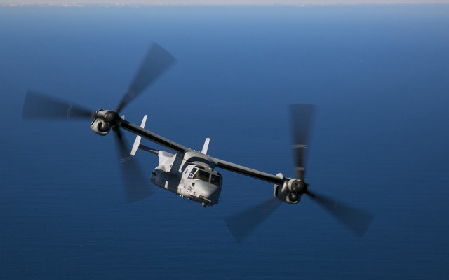 Military plane ocean clear day free wallpaper - medium preview image