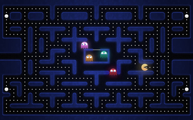 Pacman game moon screen pacman free wallpaper - medium preview image