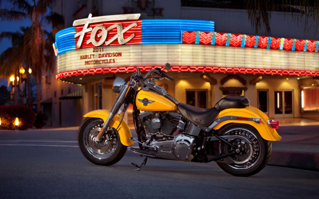Yellow motorcycle theater night red free wallpaper - medium preview image