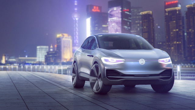 Silver car city skyline night #6 free wallpaper - medium preview image