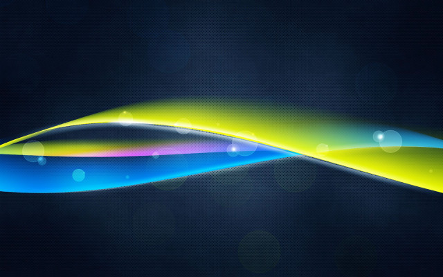 Blue yellow abstract wave light free wallpaper - medium preview image