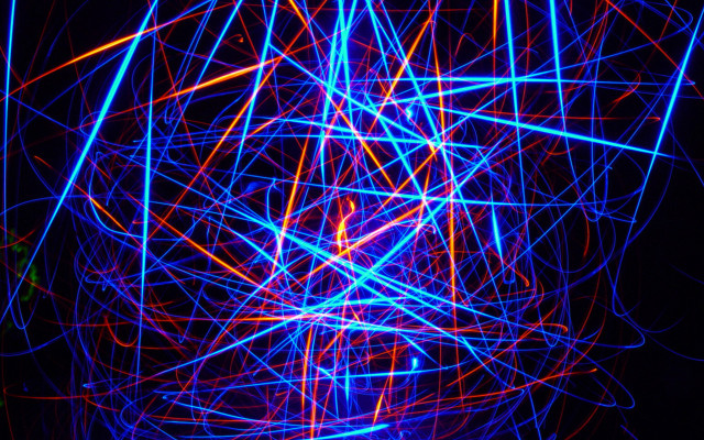 Blue red lights holography ferris free wallpaper - medium preview image