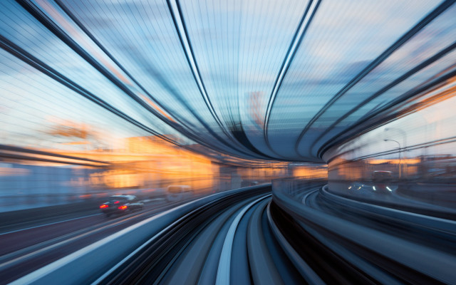 Train track blurry car building free wallpaper - medium preview image