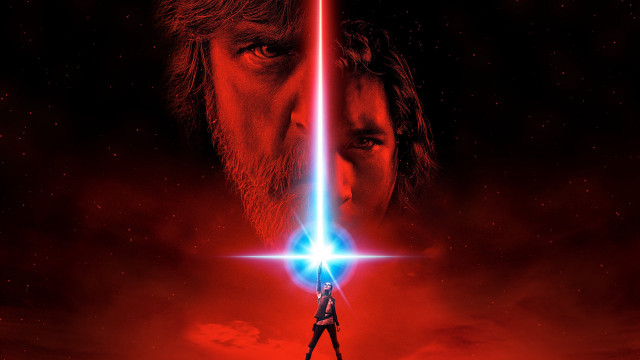 Man lightsaber red background space free wallpaper - medium preview image