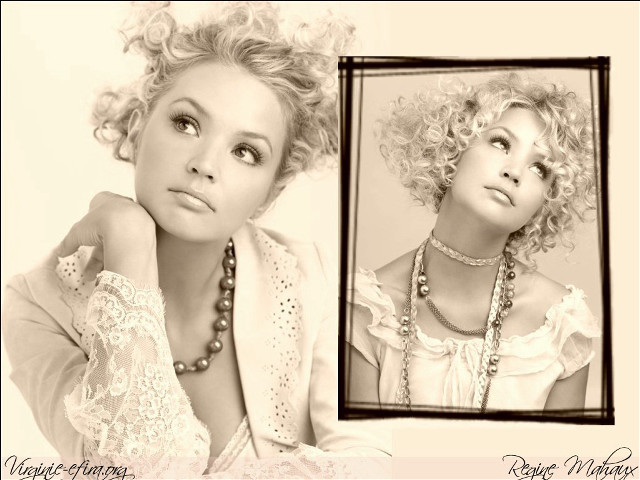 Woman curly hair necklace mirror free wallpaper - medium preview image