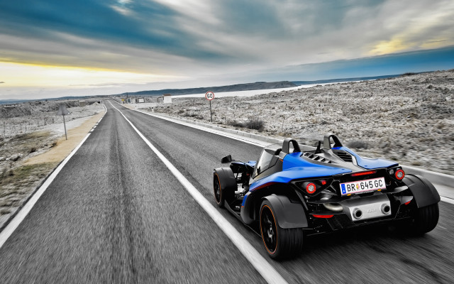 Blue black sports car cloudy free wallpaper - medium preview image