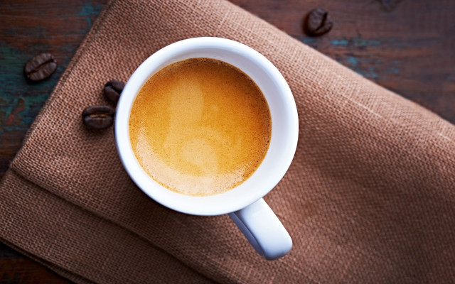 Coffee napkin beans wooden table free wallpaper - medium preview image
