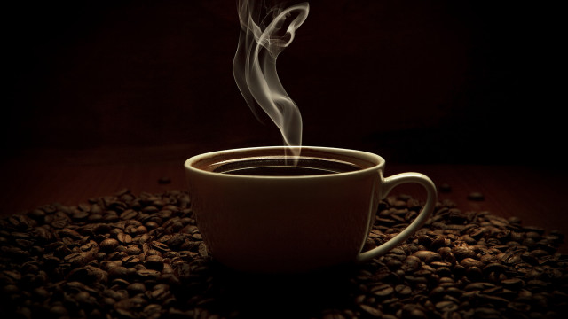 Coffee cup steam coffee beans #2 free wallpaper - medium preview image