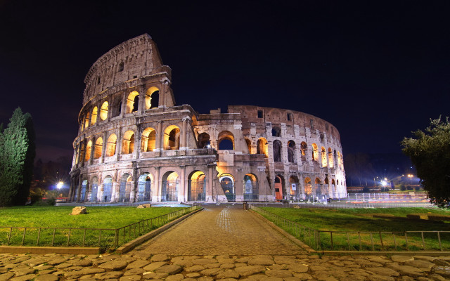 Large building tower night cityscape free wallpaper - medium preview image
