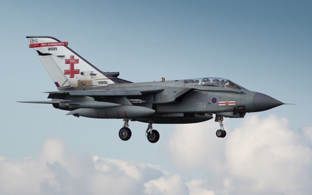 Fighter jet cloudy sky red #4 free wallpaper - medium preview image