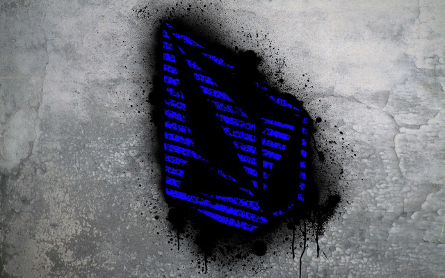 Blue tie black letters wall free wallpaper - medium preview image