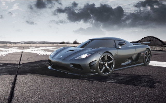 Sports car runway cloudy sky #2 free wallpaper - medium preview image