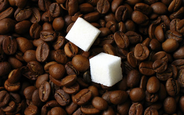 Coffee beans sugar cubes neoplasticism free wallpaper - medium preview image