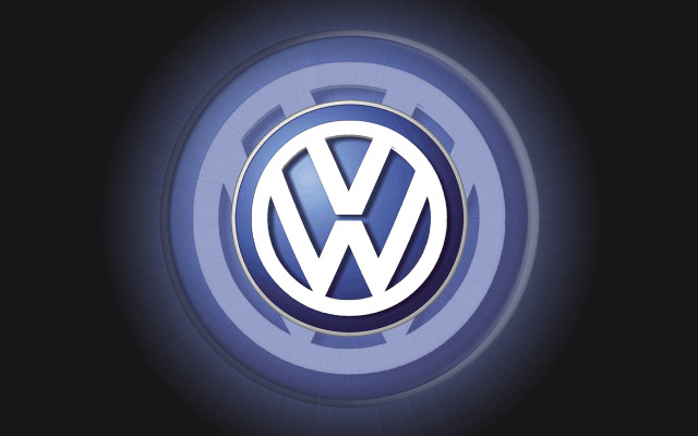 Blue white volkswagen emblem black free wallpaper - medium preview image
