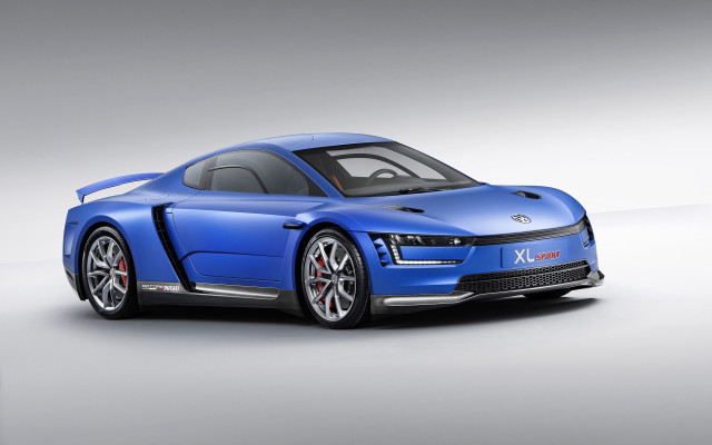 Blue sports car studio rendering free wallpaper - medium preview image