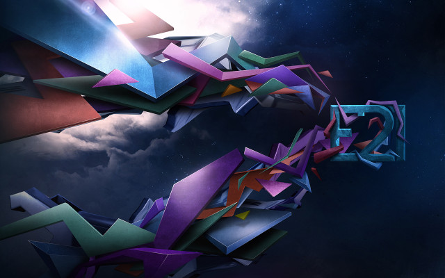 Colorful abstract sky clouds 3d free wallpaper - medium preview image