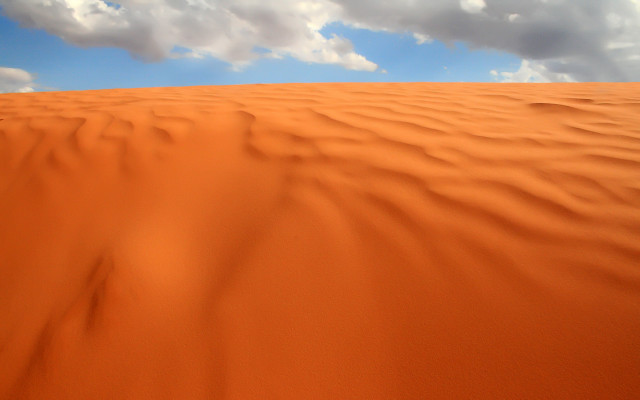 Orange desert sky clouds person free wallpaper - medium preview image