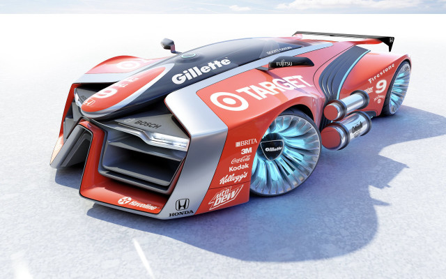 Futuristic car large engine side free wallpaper - medium preview image